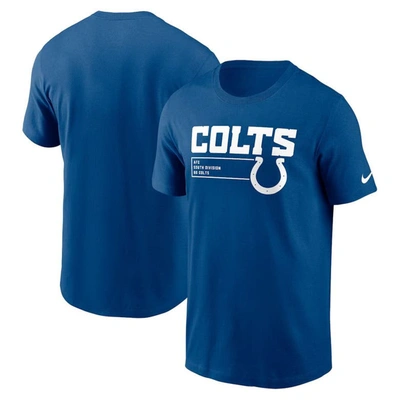 Nike Royal Indianapolis Colts Division Essential T-shirt In Blue