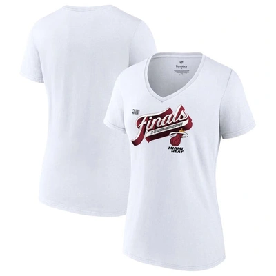 Fanatics Branded White Miami Heat 2023 Eastern Conference Champions Locker Room Plus Size V-neck T-s