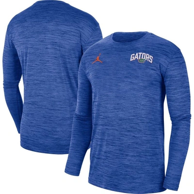 Jordan Brand Royal Florida Gators Sideline Game Day Velocity Performance Long Sleeve T-shirt