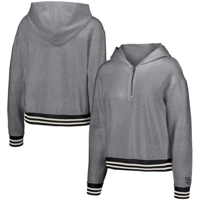 Lusso Gray San Diego Padres Magnolia Tri-blend Quarter-zip Hoodie