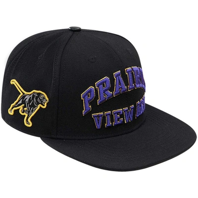 Pro Standard Men's  Black Prairie View A&m Panthers Arch Over Logo Evergreen Snapback Hat