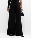 Simkhai Blossom Pleated Wide-leg Pants In Black