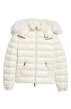Moncler Bady Puffer Coat In Natural