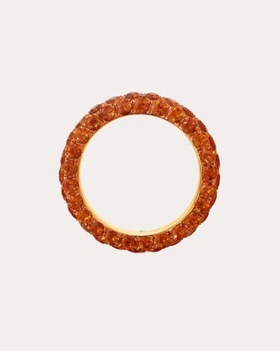 Graziela Gems 18k Yellow Gold Orange Citrine 3-sided Ring