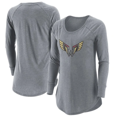 Adpro Sports Grey Philadelphia Wings Primary Logo Tri-blend Long Sleeve T-shirt