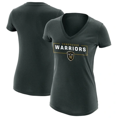 Adpro Sports Graphite Vancouver Warriors Primary Logo V-neck T-shirt