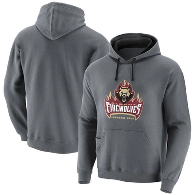 Adpro Sports Charcoal Albany Firewolves Solid Blend Pullover Hoodie
