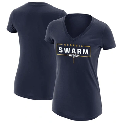 Adpro Sports Navy Georgia Swarm V-neck Primary Logo T-shirt