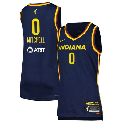 Nike Kelsey Mitchell Navy Indiana Fever Victory Swingman Jersey In Blue
