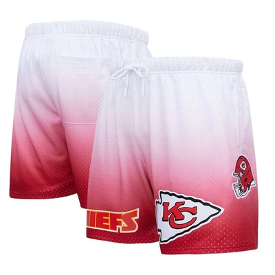 Pro Standard Men's  Red, White Kansas City Chiefs Ombre Mesh Shorts In Red,white