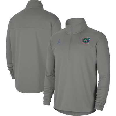 Jordan Brand Gray Florida Gators 2021 Coaches Top Performance Half-zip Jacket