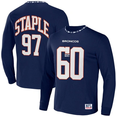 Staple Nfl X  Navy Denver Broncos Core Team Long Sleeve T-shirt