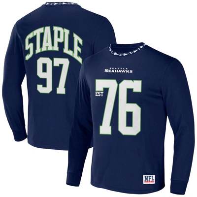 Staple Nfl X  Navy Seattle Seahawks Core Team Long Sleeve T-shirt