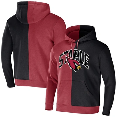 Staple Nfl X  Cardinal Arizona Cardinals Split Logo Pullover Hoodie