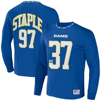 Staple Nfl X  Royal Los Angeles Rams Core Team Long Sleeve T-shirt