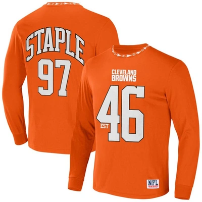 Staple Nfl X  Orange Cleveland Browns Core Team Long Sleeve T-shirt