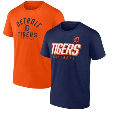 Fanatics Branded Orange/navy Detroit Tigers Player Pack T-shirt Combo Set