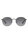 Ray Ban Ray-ban Kids' Rob Junior 48mm Round Sunglasses In Black