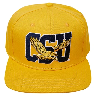 Pro Standard Gold Coppin State Eagles Evergreen Csu Snapback Hat In Yellow