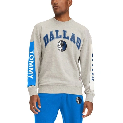 Tommy Jeans Gray Dallas Mavericks James Patch Pullover Sweatshirt