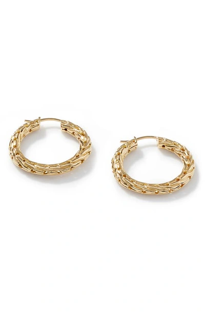 John Hardy Classic Chain Small Hoop Earrings In Gold