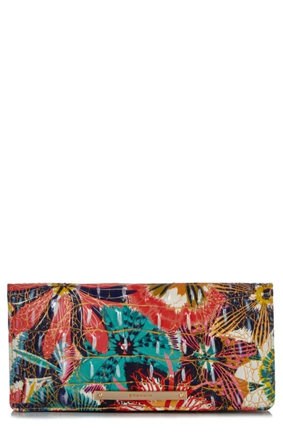 Brahmin Ady Croc Embossed Leather Wallet In Desert Bloom