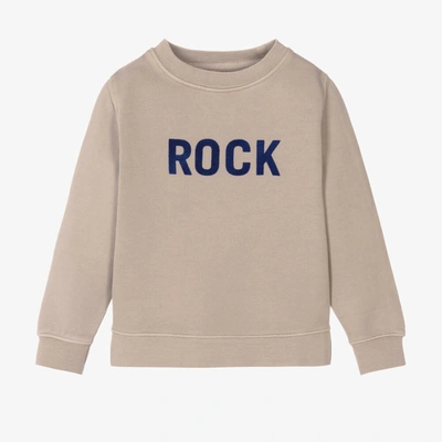 Zadig & Voltaire Kids' Boys Beige Slogan Sweatshirt