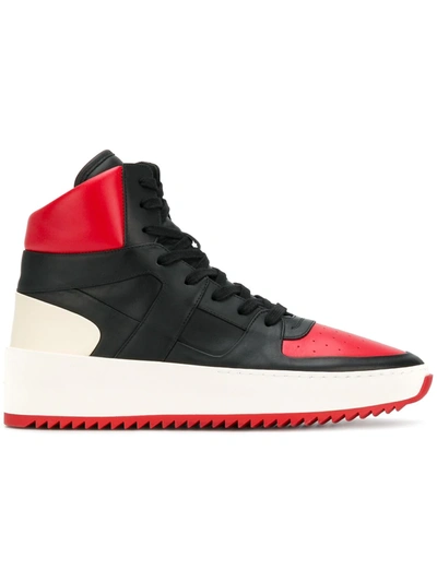 Fear Of God Bball High Top Nubuck Leather Sneakers In Black