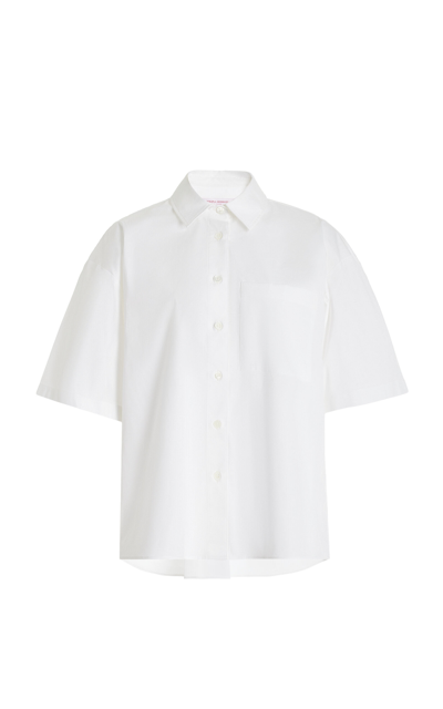 Carolina Herrera Cotton-blend Shirt In White