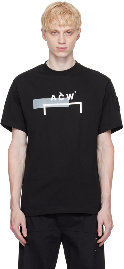 A-cold-wall* Black Logo Print Cotton T-shirt