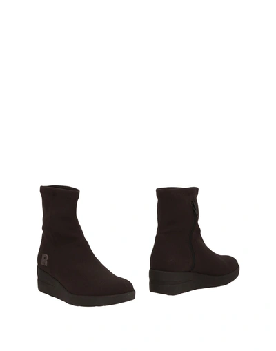 Ruco Line Ankle Boot In Dark Brown