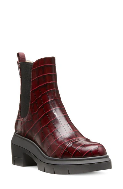 Stuart Weitzman Norah Chelsea Boot In Plum