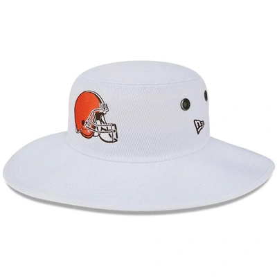 New Era White Cleveland Browns 2023 Nfl Training Camp Panama Bucket Hat