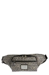 Dolce & Gabbana Logo Print Canvas Belt Bag In Multicolour