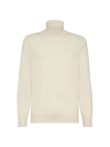 Brunello Cucinelli Cashmere Turtleneck Sweater In White