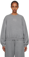 Alexander Wang T Alexanderwang.t Short Sleeve Glitter Sweatshirt In Grey
