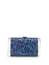 Edie Parker Lara Acrylic Confetti Clutch In Blue