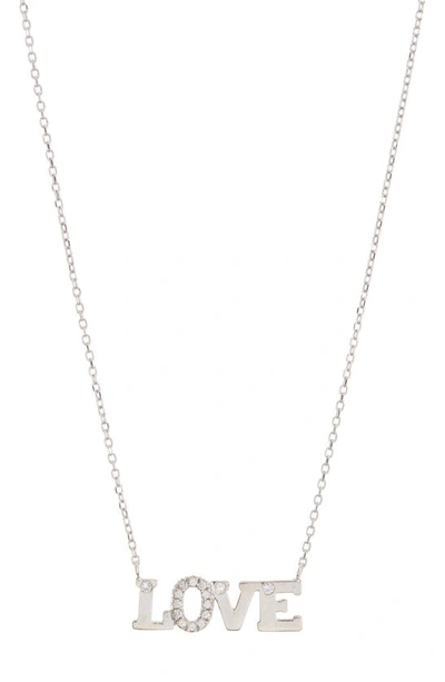Anzie Typewriter Love Necklace In Sterling Silver