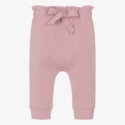 Sofija Baby Girls Pink Cotton Bow Trousers
