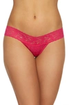 Hanky Panky Low Rise Thong In Bright Rose