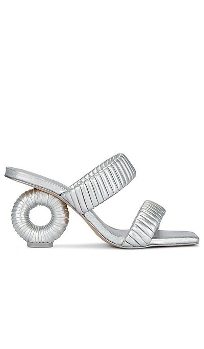 Cult Gaia Valence Sandal In Silver