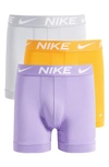 Nike 3-pack Dri-fit Essential Micro Boxer Briefs In Vivid Orange