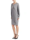 Alexander Wang Size Zip Oversized Sweatshirt Dress In Heather Grey