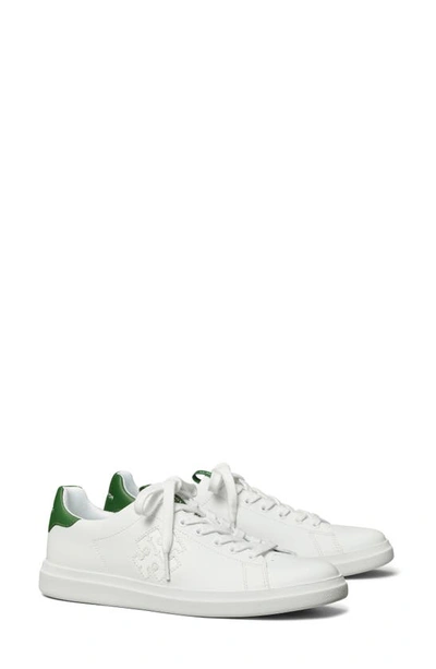 Tory Burch Howell Court Sneaker In White / Arugula Green