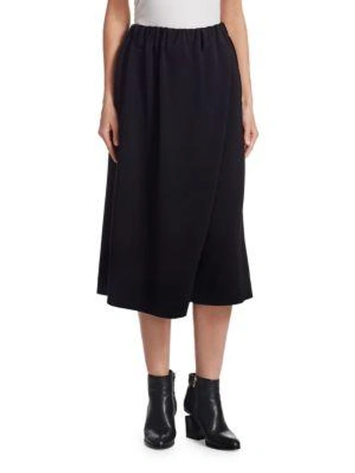 Issey Miyake Wrapped Midi Skirt In Black
