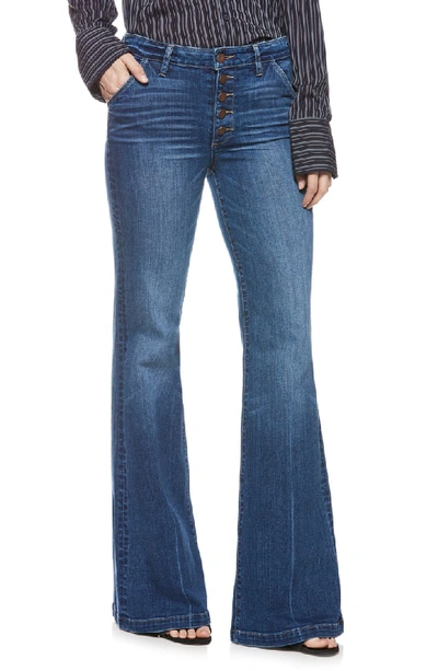 Paige Genevieve Flare-leg Jeans With Button Fly In Salida