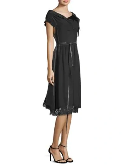 Marc Jacobs Two-tone A-line Dress In Black