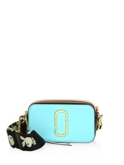 Marc Jacobs Snapshot Leather Camera Bag In Baby Blue