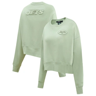 Pro Standard Green New York Jets Neutral Pullover Sweatshirt In Light Green