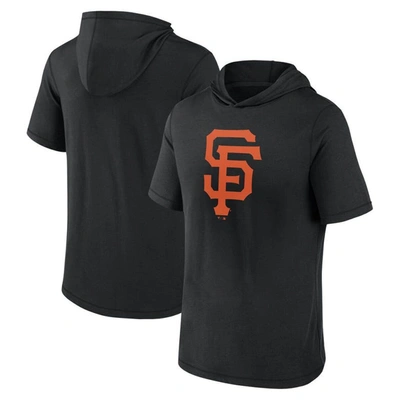 Fanatics Branded Black San Francisco Giants Short Sleeve Hoodie T-shirt